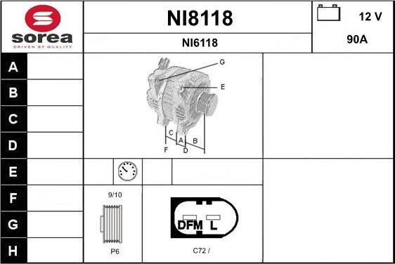 SNRA NI8118 - Alternator www.molydon.hr