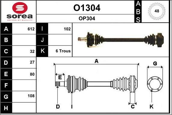 SNRA O1304 - Pogonska osovina www.molydon.hr