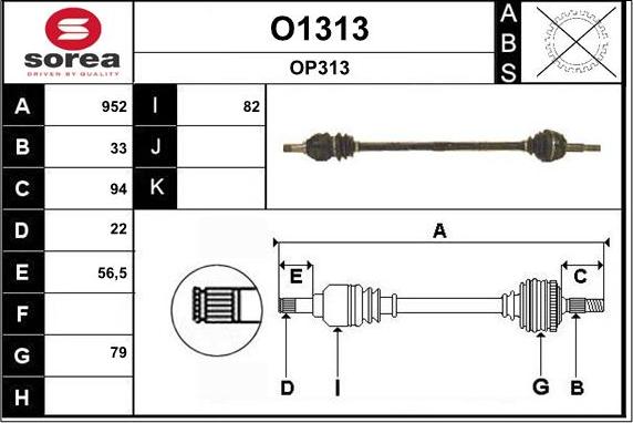 SNRA O1313 - Pogonska osovina www.molydon.hr