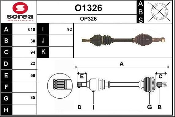 SNRA O1326 - Pogonska osovina www.molydon.hr