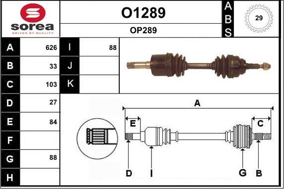 SNRA O1289 - Pogonska osovina www.molydon.hr