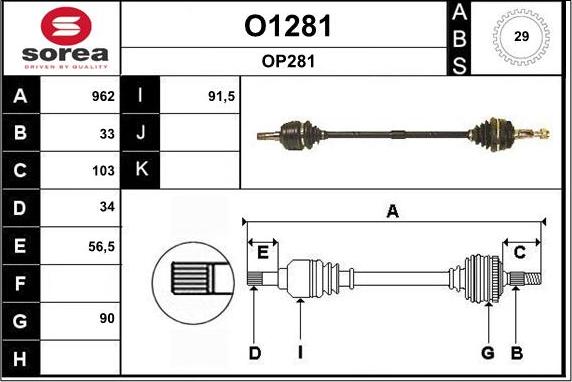 SNRA O1281 - Pogonska osovina www.molydon.hr