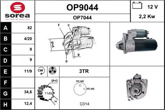 SNRA OP9044 - Starter www.molydon.hr