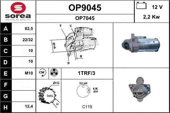 SNRA OP9045 - Starter www.molydon.hr