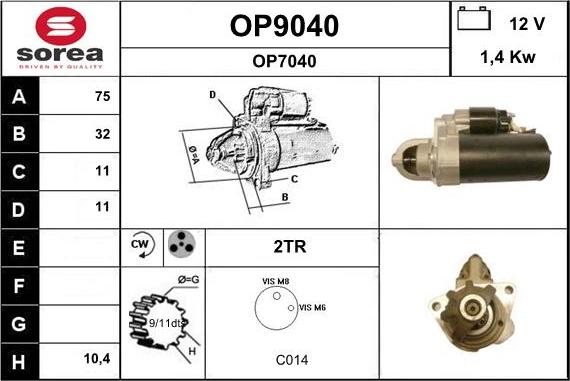 SNRA OP9040 - Starter www.molydon.hr