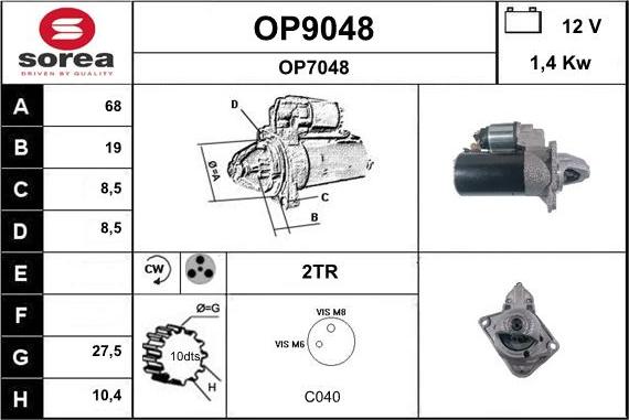 SNRA OP9048 - Starter www.molydon.hr