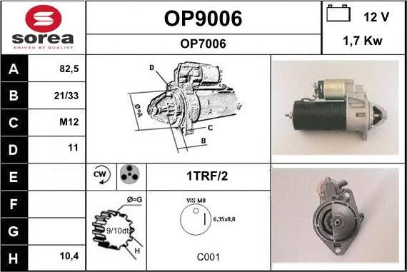 SNRA OP9006 - Starter www.molydon.hr