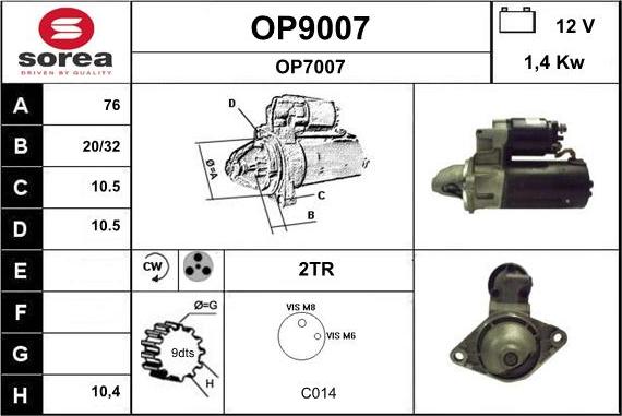 SNRA OP9007 - Starter www.molydon.hr