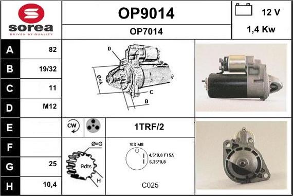 SNRA OP9014 - Starter www.molydon.hr