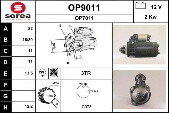 SNRA OP9011 - Starter www.molydon.hr