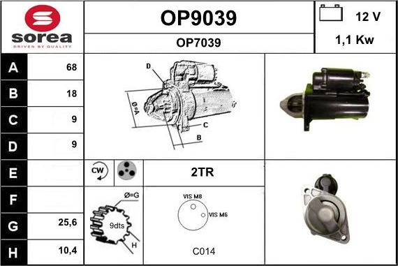 SNRA OP9039 - Starter www.molydon.hr