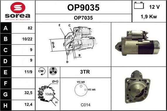 SNRA OP9035 - Starter www.molydon.hr