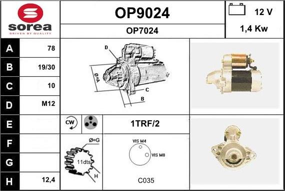 SNRA OP9024 - Starter www.molydon.hr