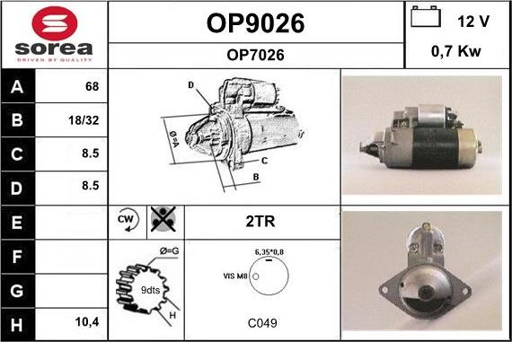 SNRA OP9026 - Starter www.molydon.hr