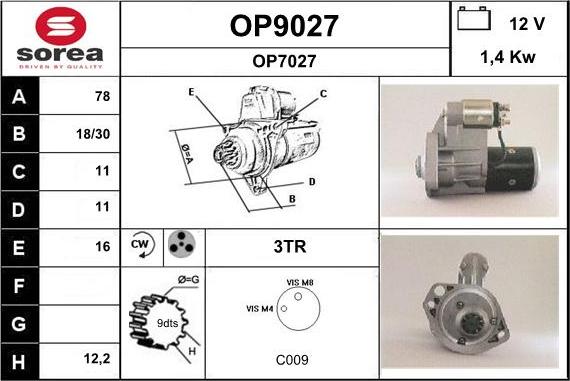 SNRA OP9027 - Starter www.molydon.hr