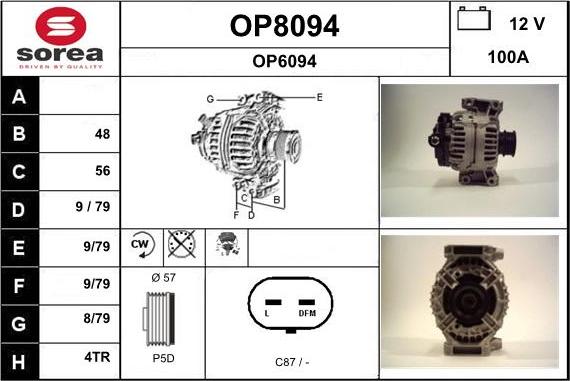 SNRA OP8094 - Alternator www.molydon.hr