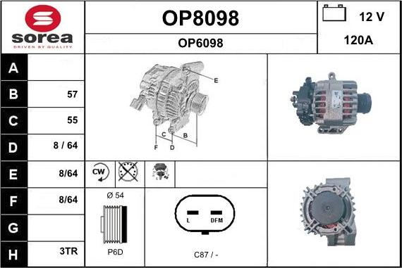 SNRA OP8098 - Alternator www.molydon.hr