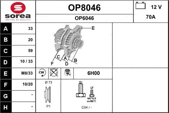 SNRA OP8046 - Alternator www.molydon.hr