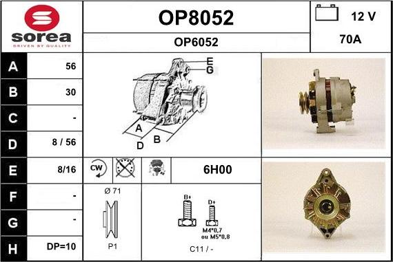 SNRA OP8052 - Alternator www.molydon.hr