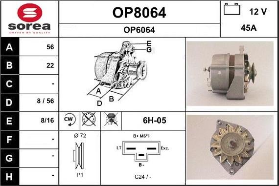 SNRA OP8064 - Alternator www.molydon.hr