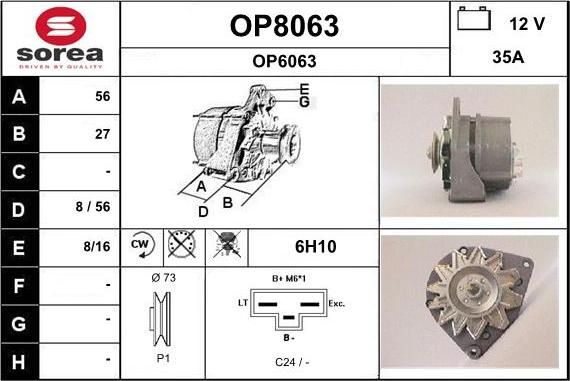 SNRA OP8063 - Alternator www.molydon.hr