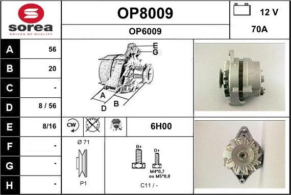 SNRA OP8009 - Alternator www.molydon.hr