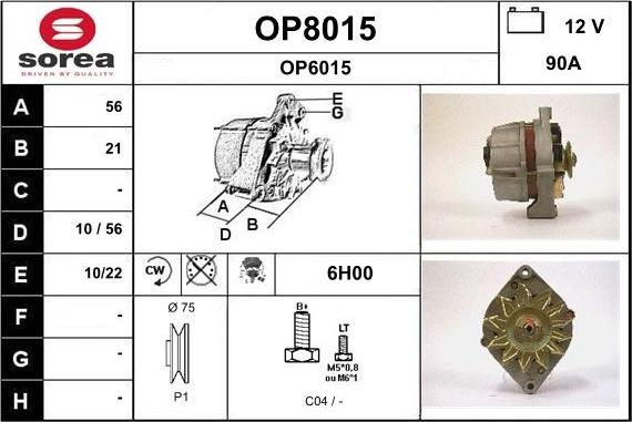 SNRA OP8015 - Alternator www.molydon.hr