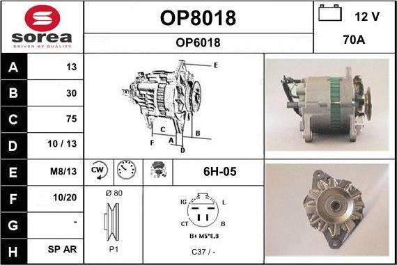 SNRA OP8018 - Alternator www.molydon.hr