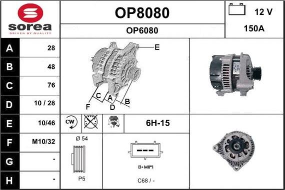 SNRA OP8080 - Alternator www.molydon.hr