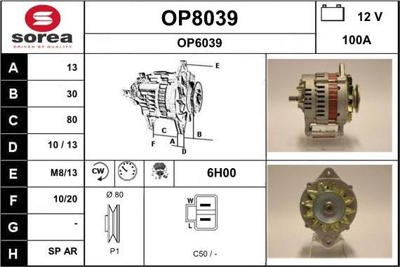 SNRA OP8039 - Alternator www.molydon.hr