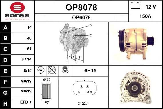 SNRA OP8078 - Alternator www.molydon.hr