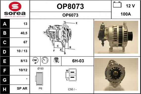 SNRA OP8073 - Alternator www.molydon.hr