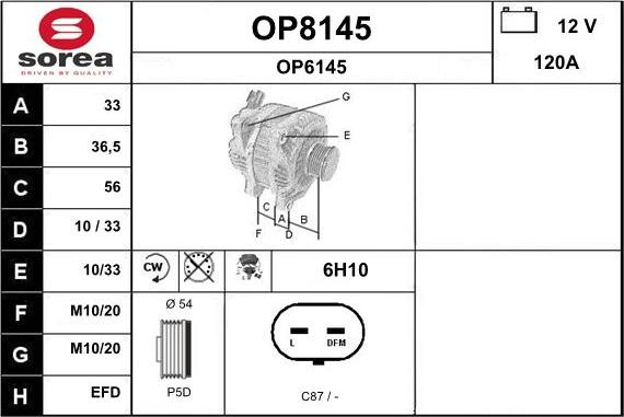 SNRA OP8145 - Alternator www.molydon.hr