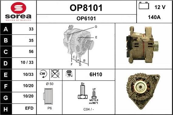 SNRA OP8101 - Alternator www.molydon.hr