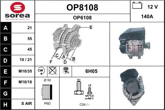 SNRA OP8108 - Alternator www.molydon.hr