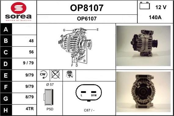 SNRA OP8107 - Alternator www.molydon.hr