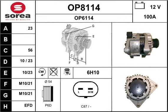 SNRA OP8114 - Alternator www.molydon.hr