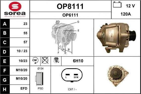 SNRA OP8111 - Alternator www.molydon.hr