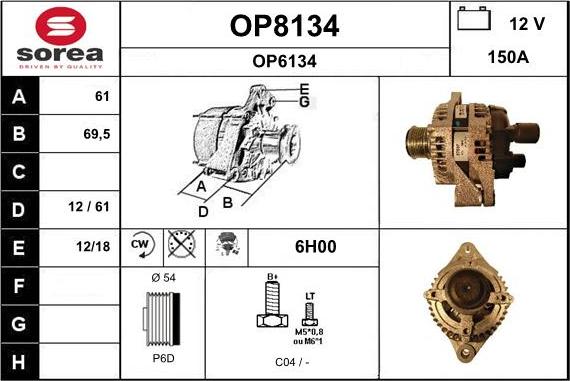 SNRA OP8134 - Alternator www.molydon.hr