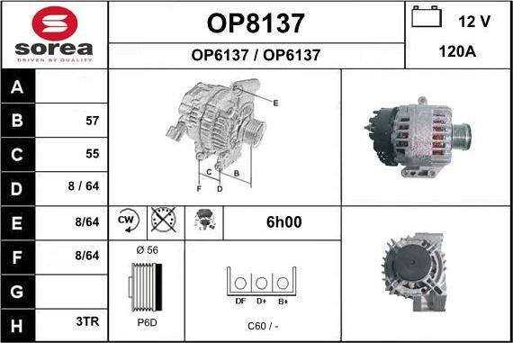 SNRA OP8137 - Alternator www.molydon.hr