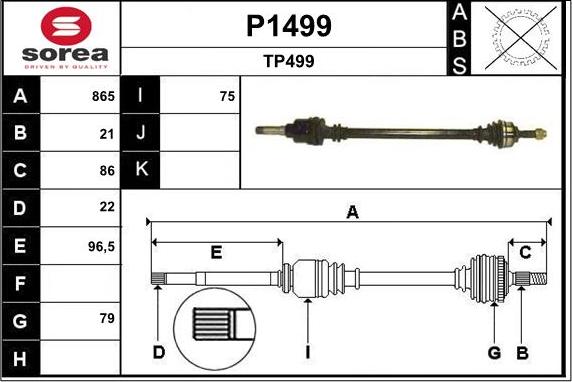 SNRA P1499 - Pogonska osovina www.molydon.hr