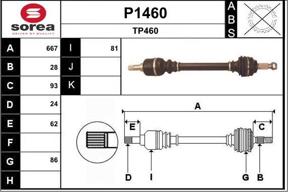 SNRA P1460 - Pogonska osovina www.molydon.hr