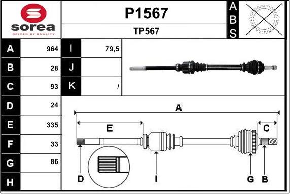 SNRA P1567 - Pogonska osovina www.molydon.hr