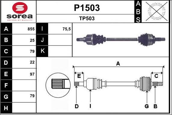 SNRA P1503 - Pogonska osovina www.molydon.hr