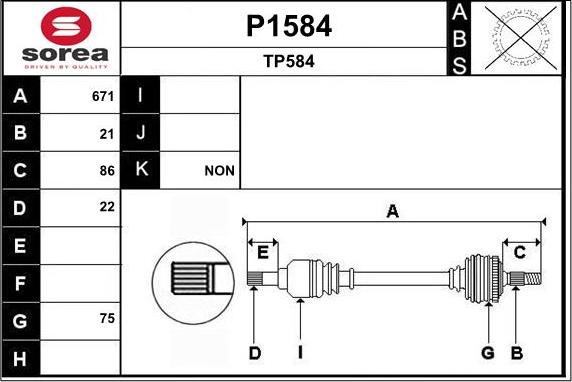 SNRA P1584 - Pogonska osovina www.molydon.hr