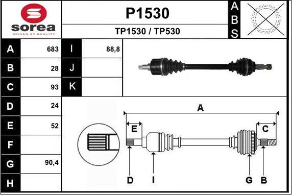 SNRA P1530 - Pogonska osovina www.molydon.hr