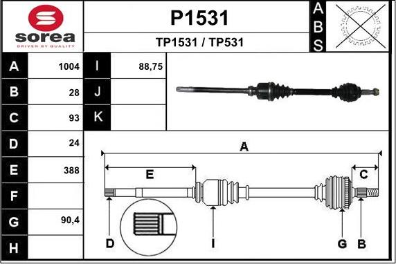 SNRA P1531 - Pogonska osovina www.molydon.hr