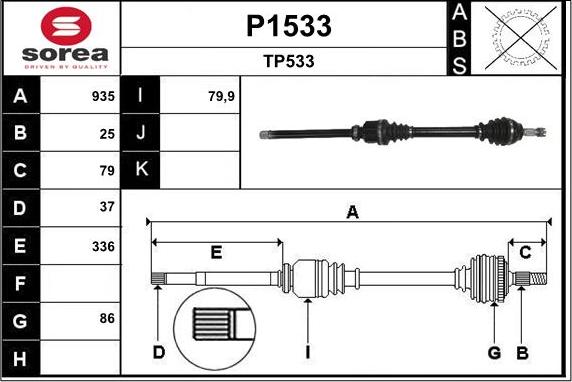 SNRA P1533 - Pogonska osovina www.molydon.hr