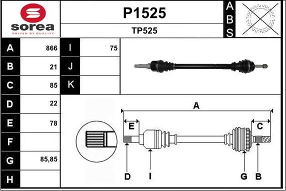 SNRA P1525 - Pogonska osovina www.molydon.hr