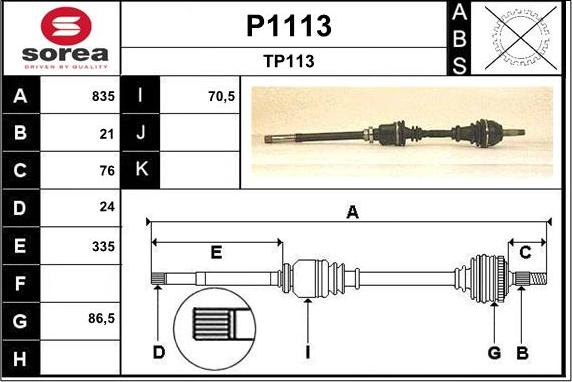 SNRA P1113 - Pogonska osovina www.molydon.hr